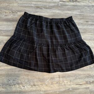 Madewell Mini Skirt Womens Size 10 Black White Plaid Grid